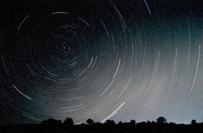 Incredible photo of stars wheeling in Western Australia outback